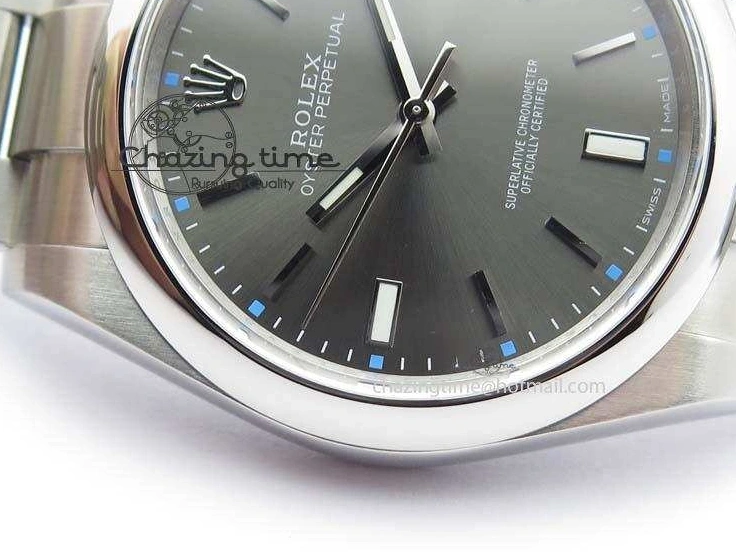 1219 Premium Oyster Perpetual 39mm 114300 JF 1:1 Best Edition Gray Dial On SS Bracelet SA 3795